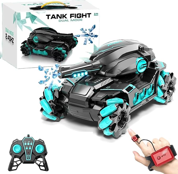 Toy tank car with manual control