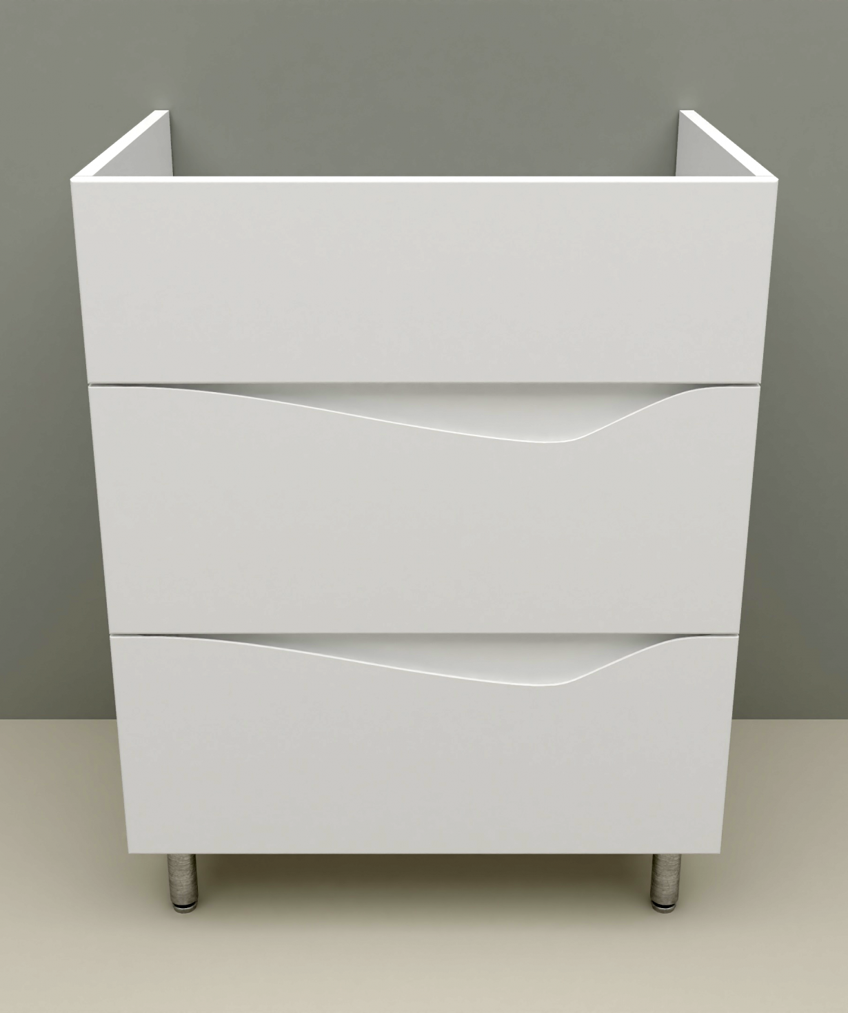 Perla լոգասենյակի PVC կահույք Marea Lux, 610×445մմ, սպիտակ, առանց լվացարան