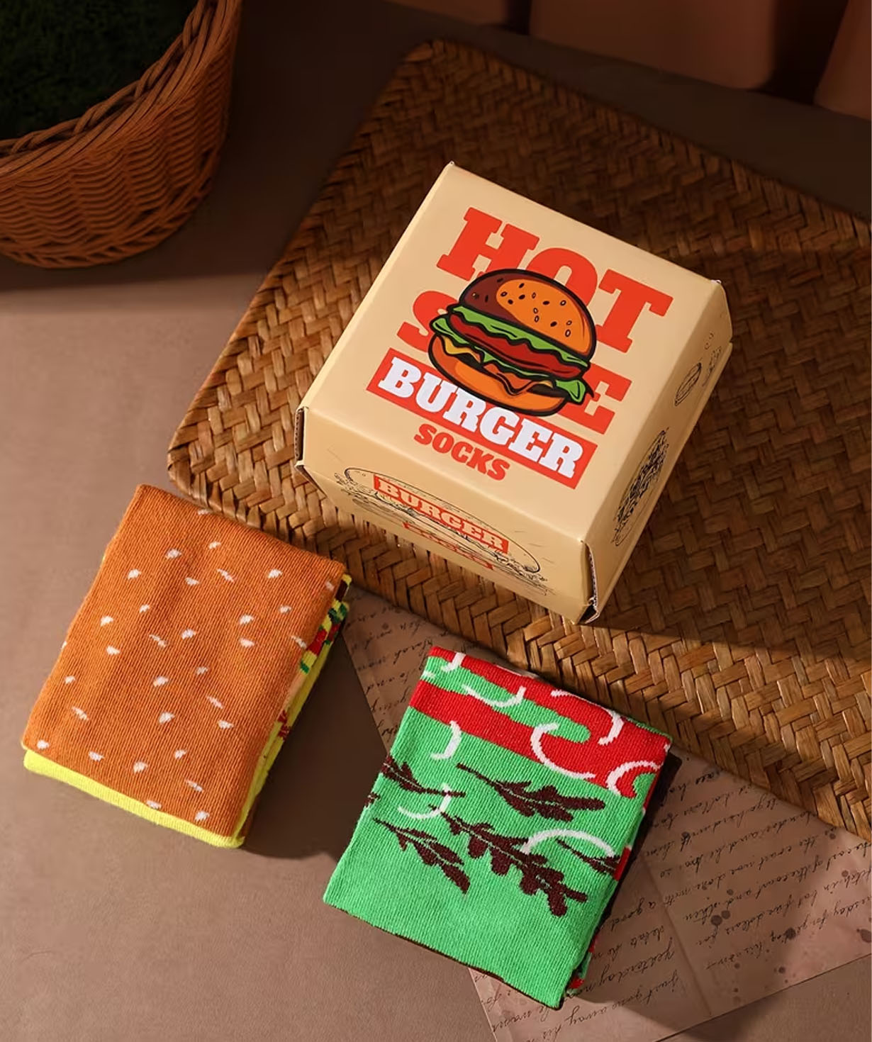 Socks «Gift Store» Burger, 2 pairs, №1236