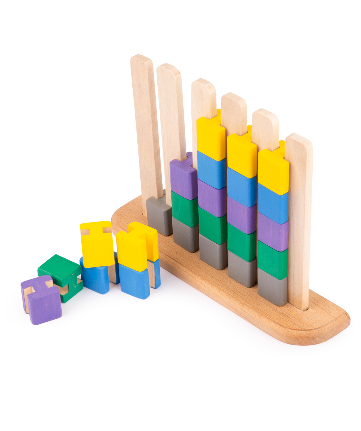 Toy `I'm wooden toys` tower with cubes №2