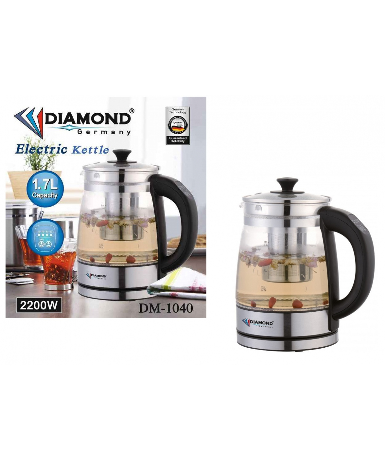 Электрический чайник-мешалка DIAMOND DM-1040