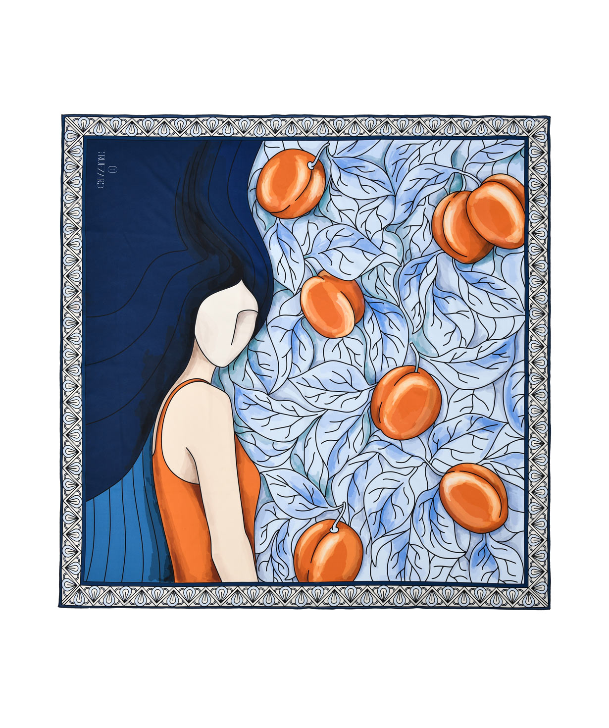 Scarf `Sunny jewelry` Apricot, medium