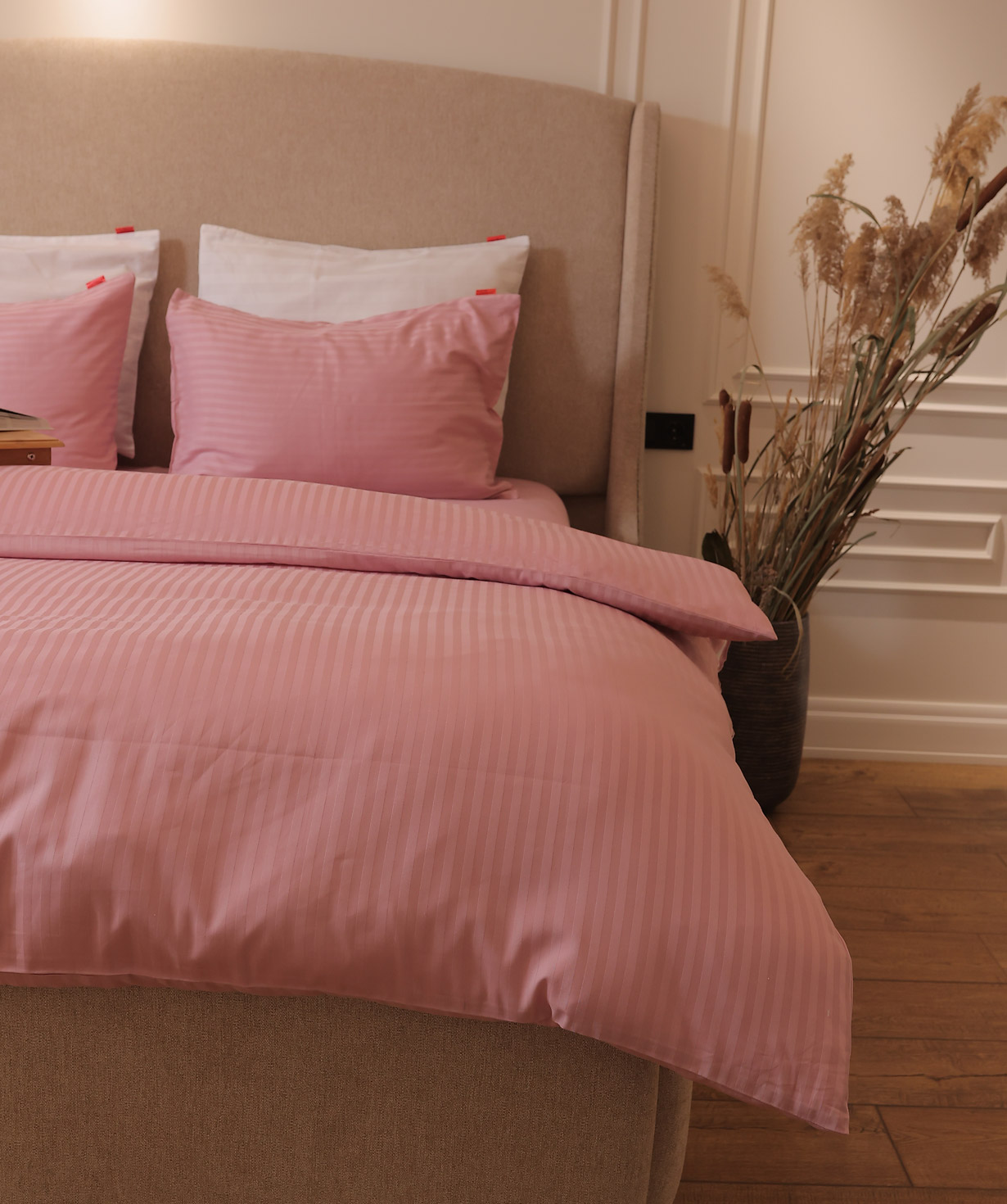 Bedding set «Jasmine Home» family, pink