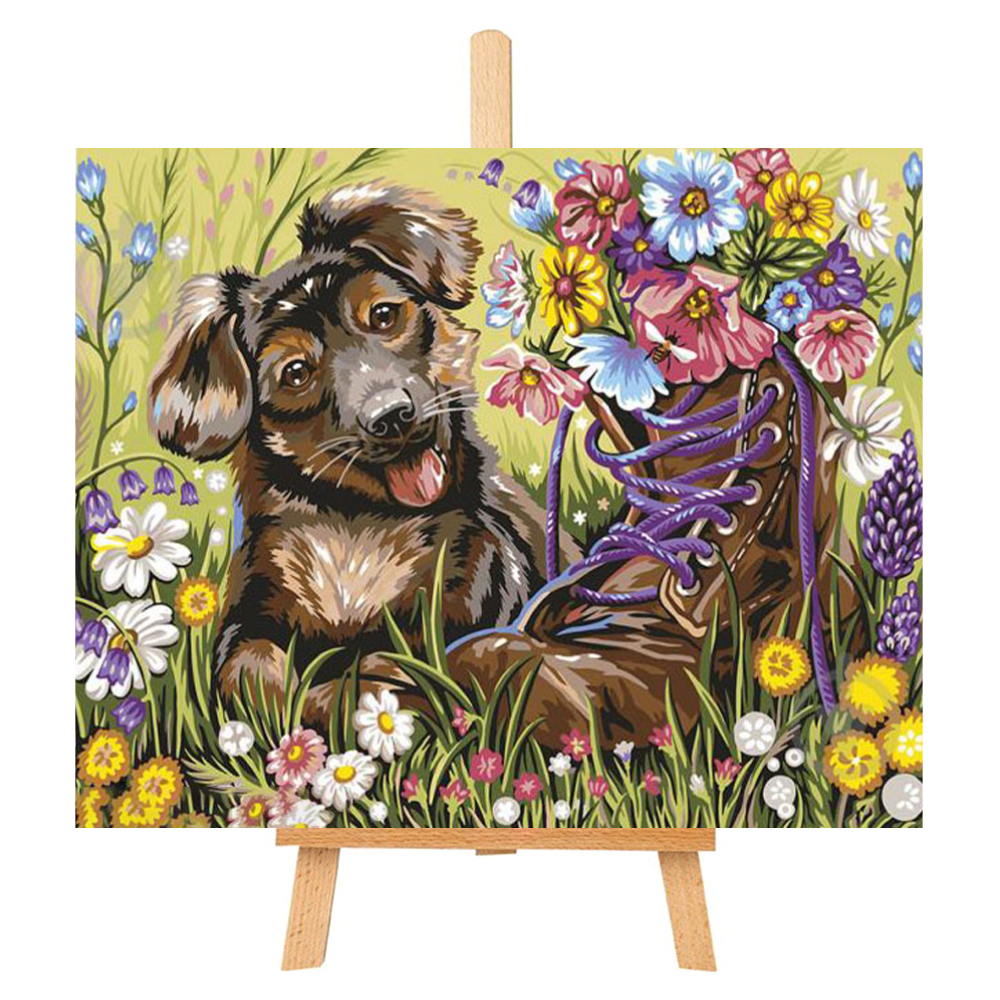 Numbered canvas Dog