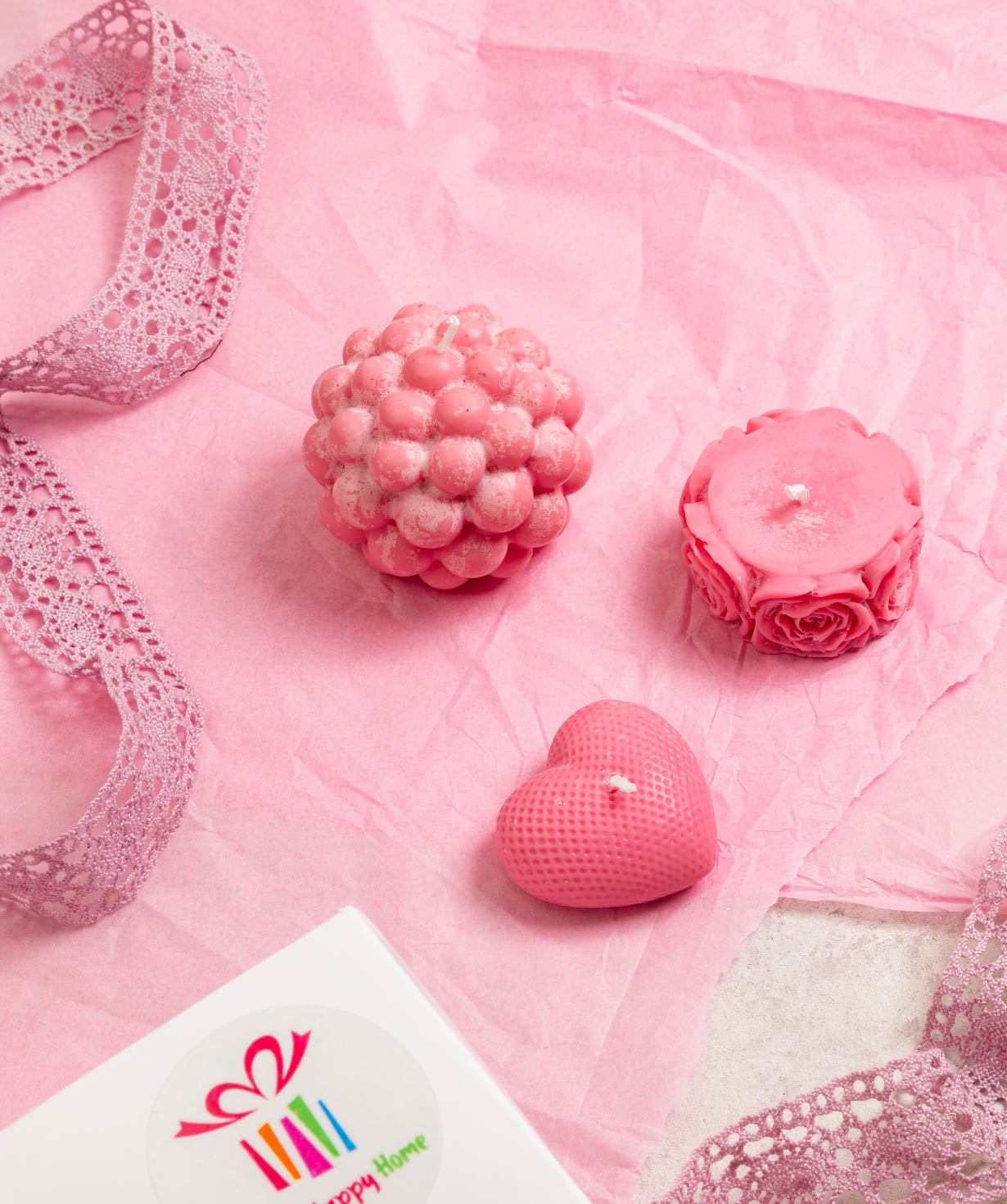 Candle set «Pink Collection»