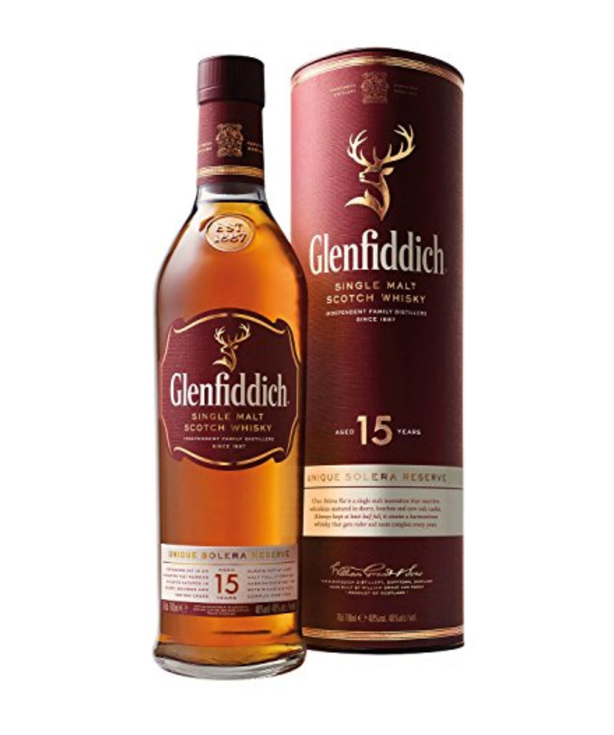 Whiskey `Glenfiddich` 700 ml 15 years old