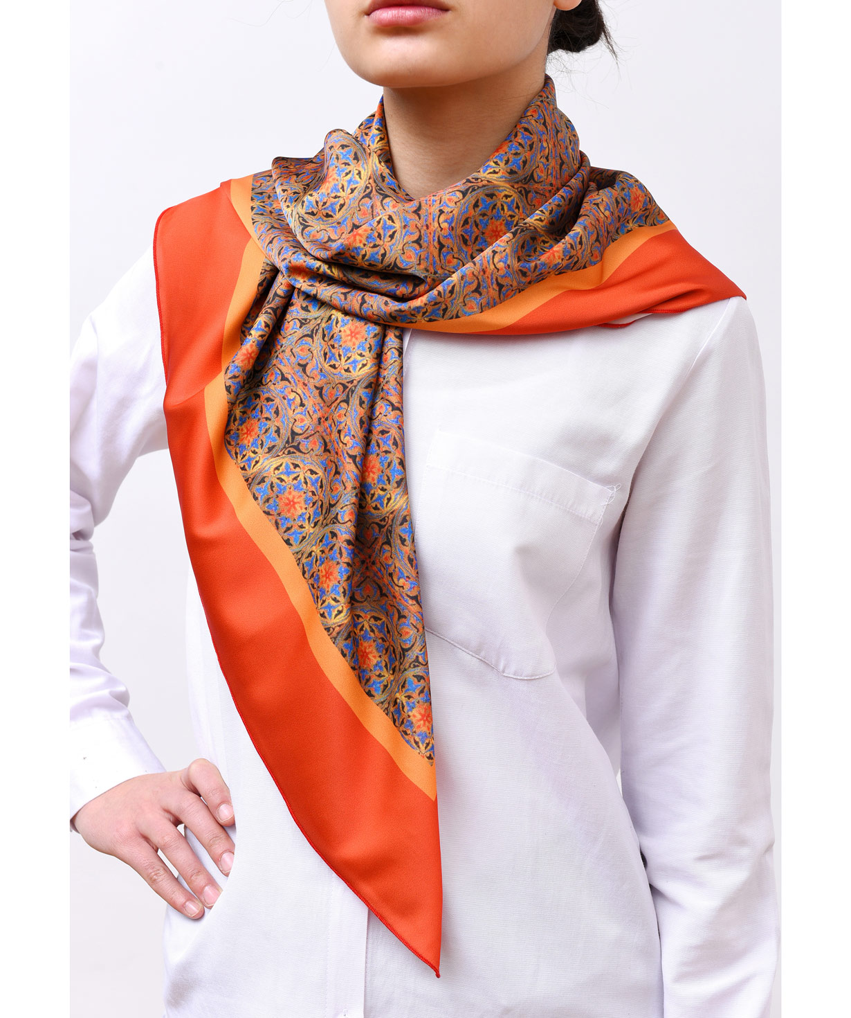 Scarf `Moreni` Orange Miniature