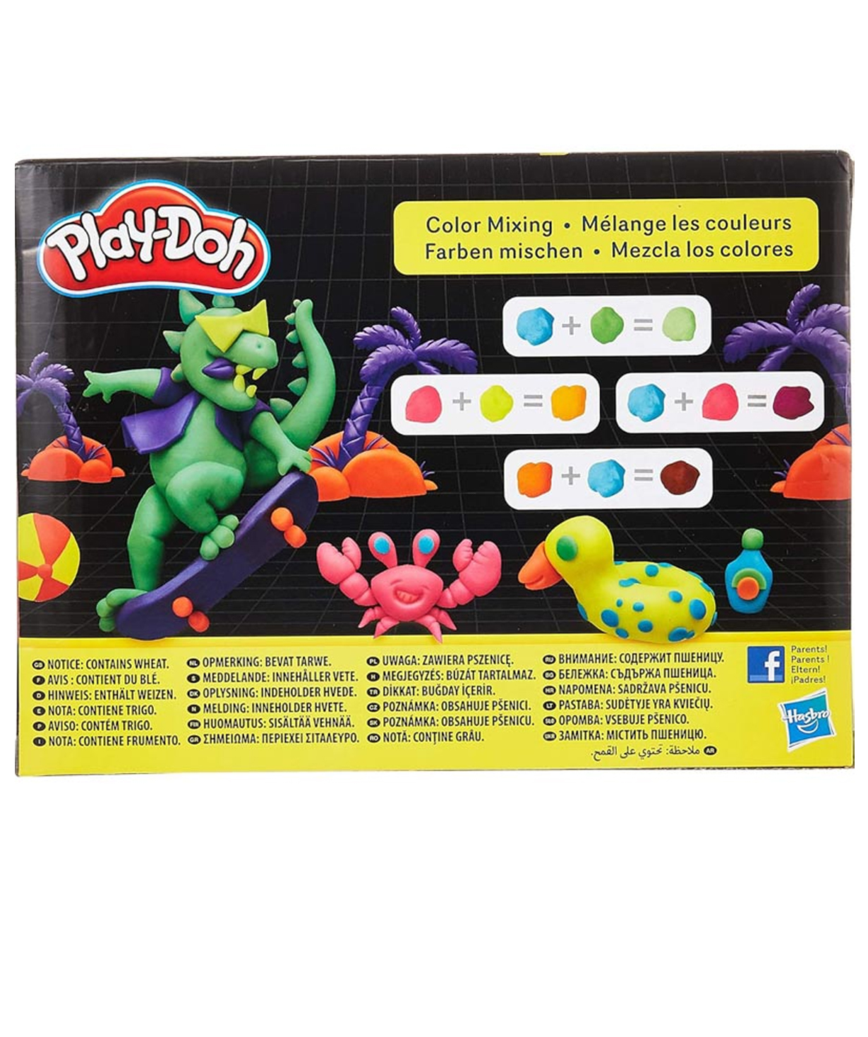 Plasticine Play-Doh PD NEON Hasbro 8 colors