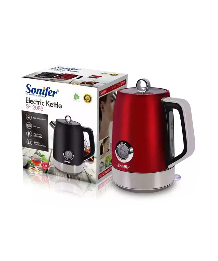 Electric kettle ''SONIFER SF-2086'' 1,7 l, red