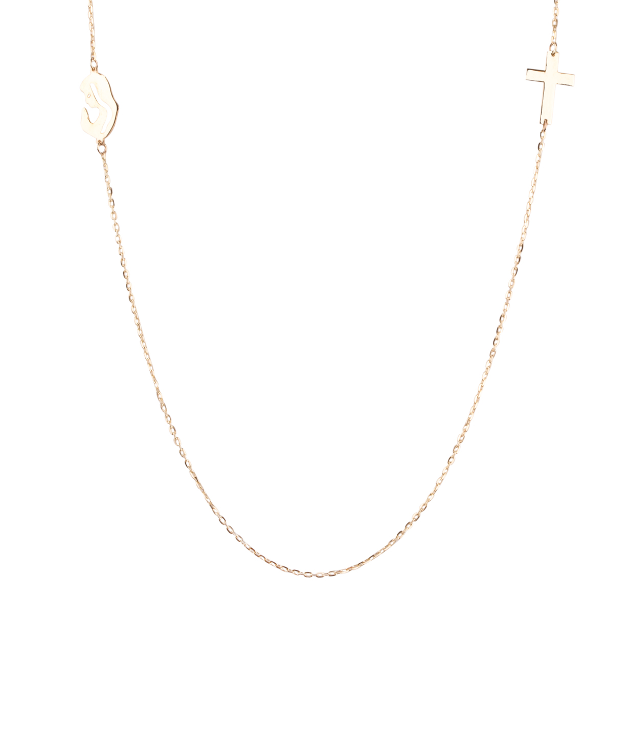 Women's necklace ''Less is more'' gold №6