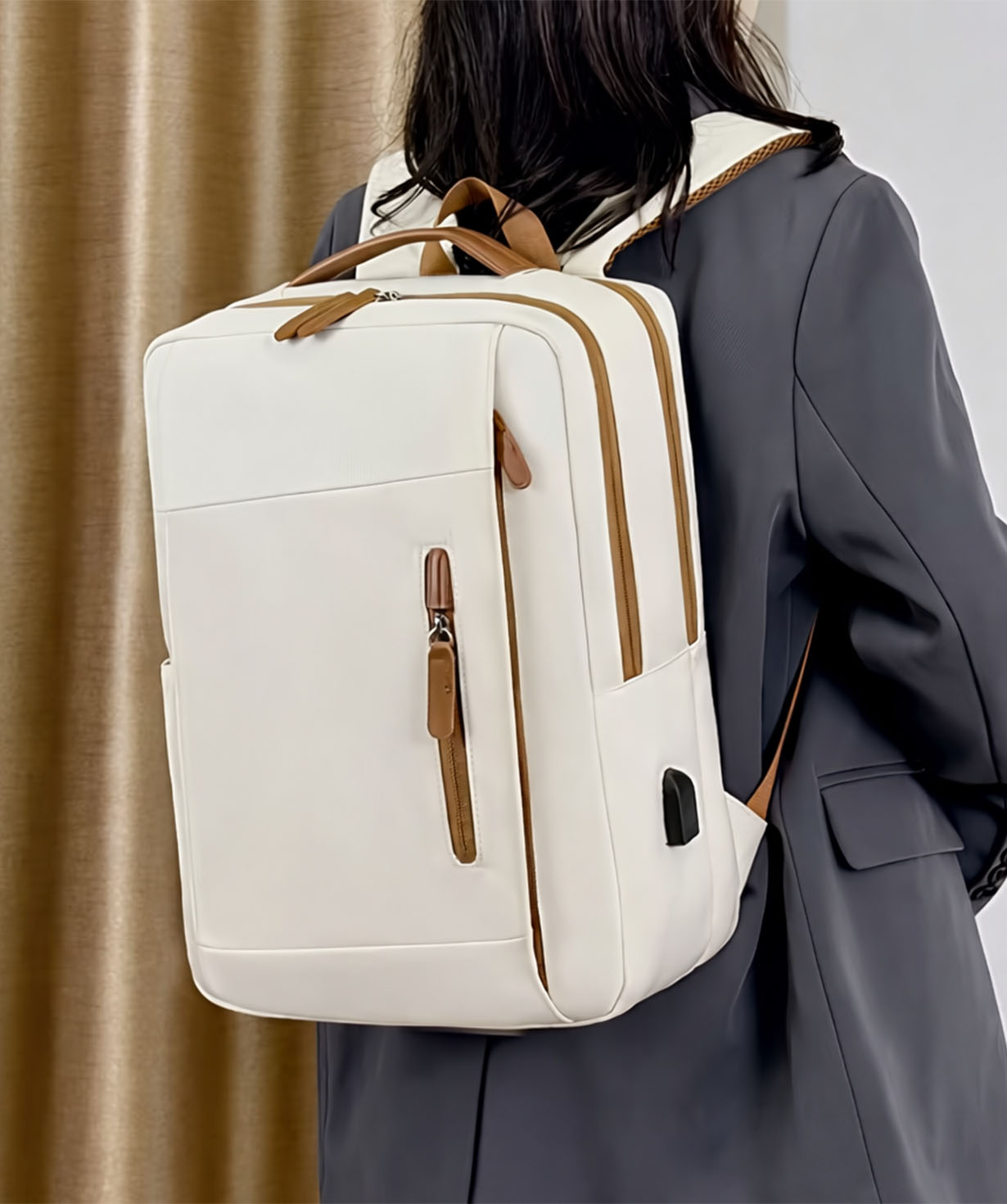 Նոութբուքի ուսապարկ «Micro-Tech» №381 (15,6`, cream)