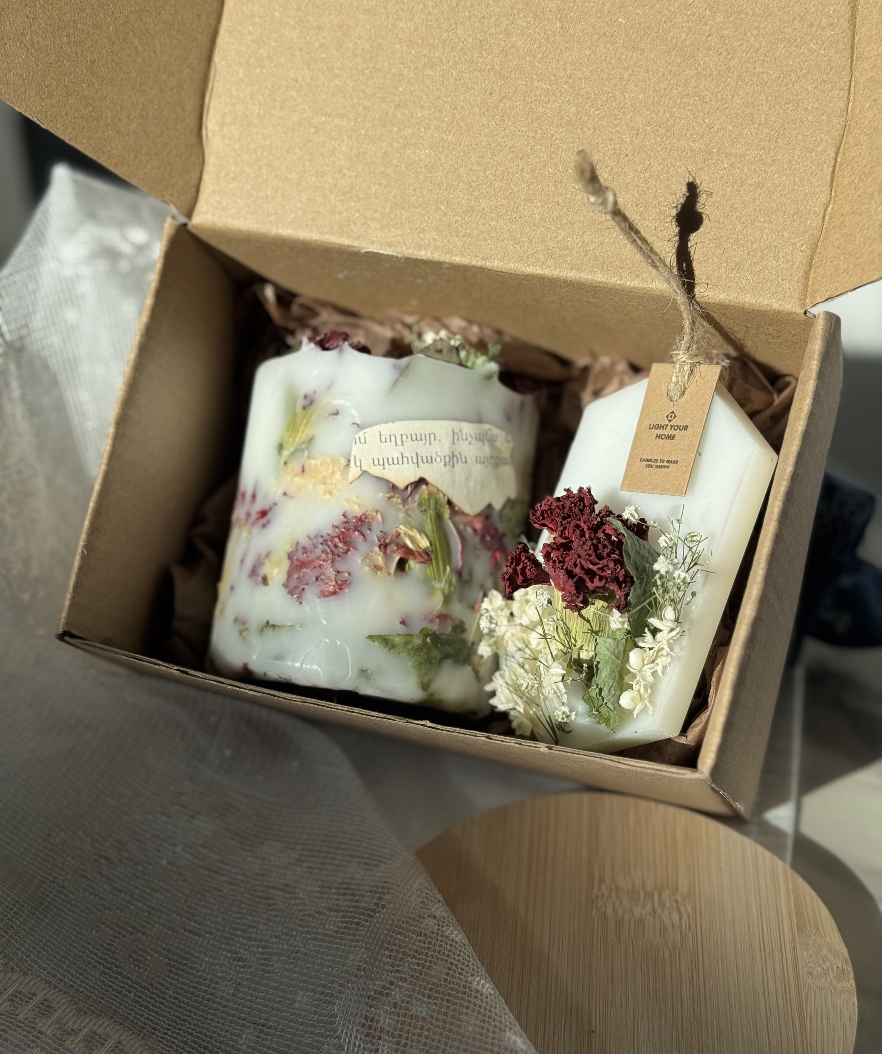 Candle «Light Your Home» Floral №3036 purple