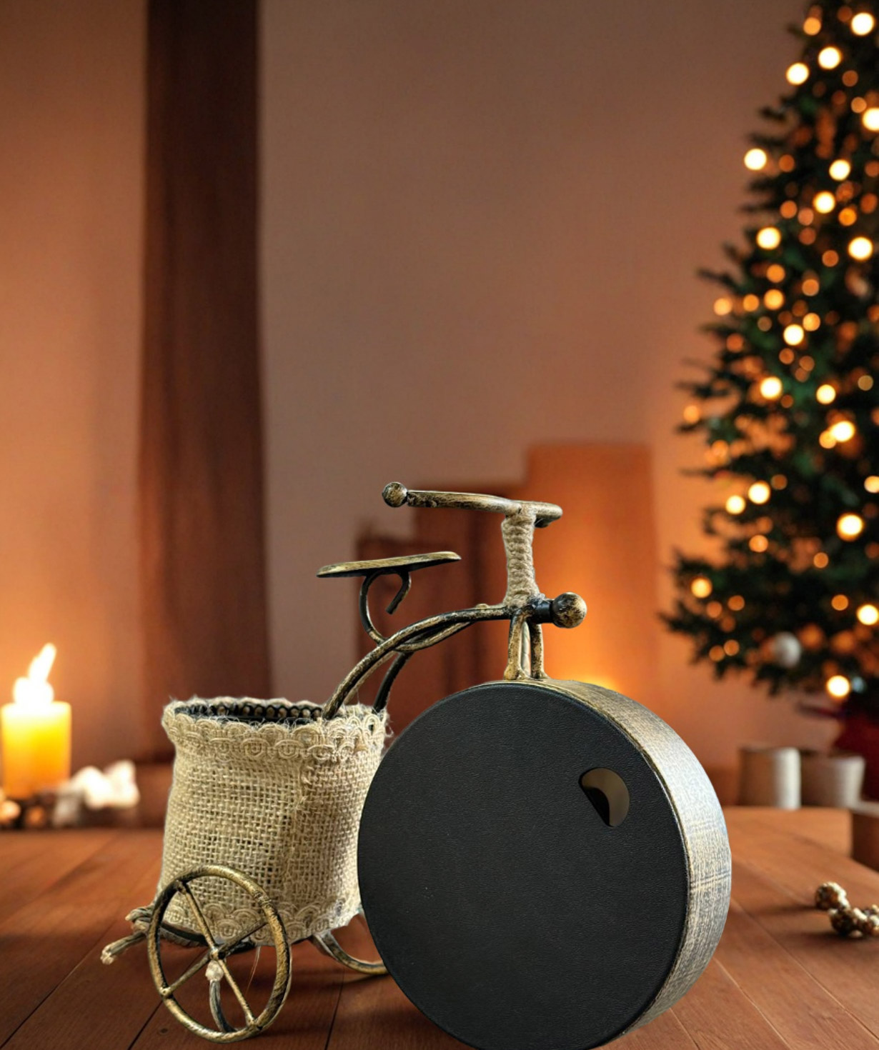 Часы «Moonlight» Велосипед, золотые