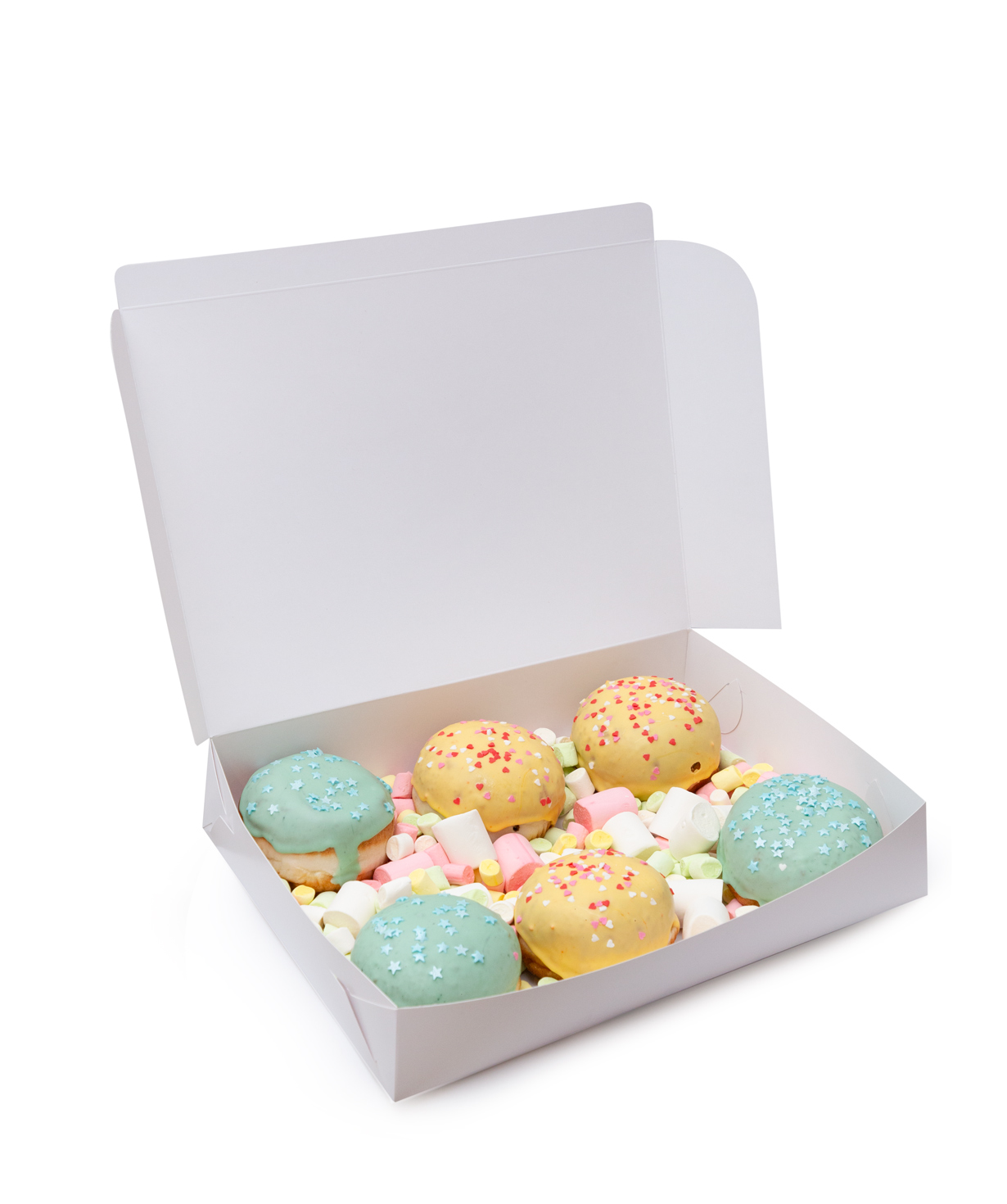 Gift box ''Donut Bouquet'' with donuts and marshmallows №3