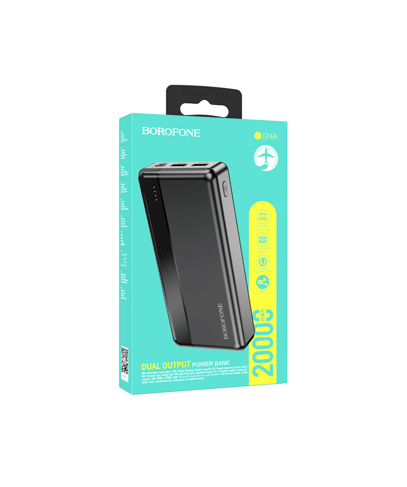 Внешний аккумулятор ''BOROFONE BJ24A'' 20000 mAh, чёрный