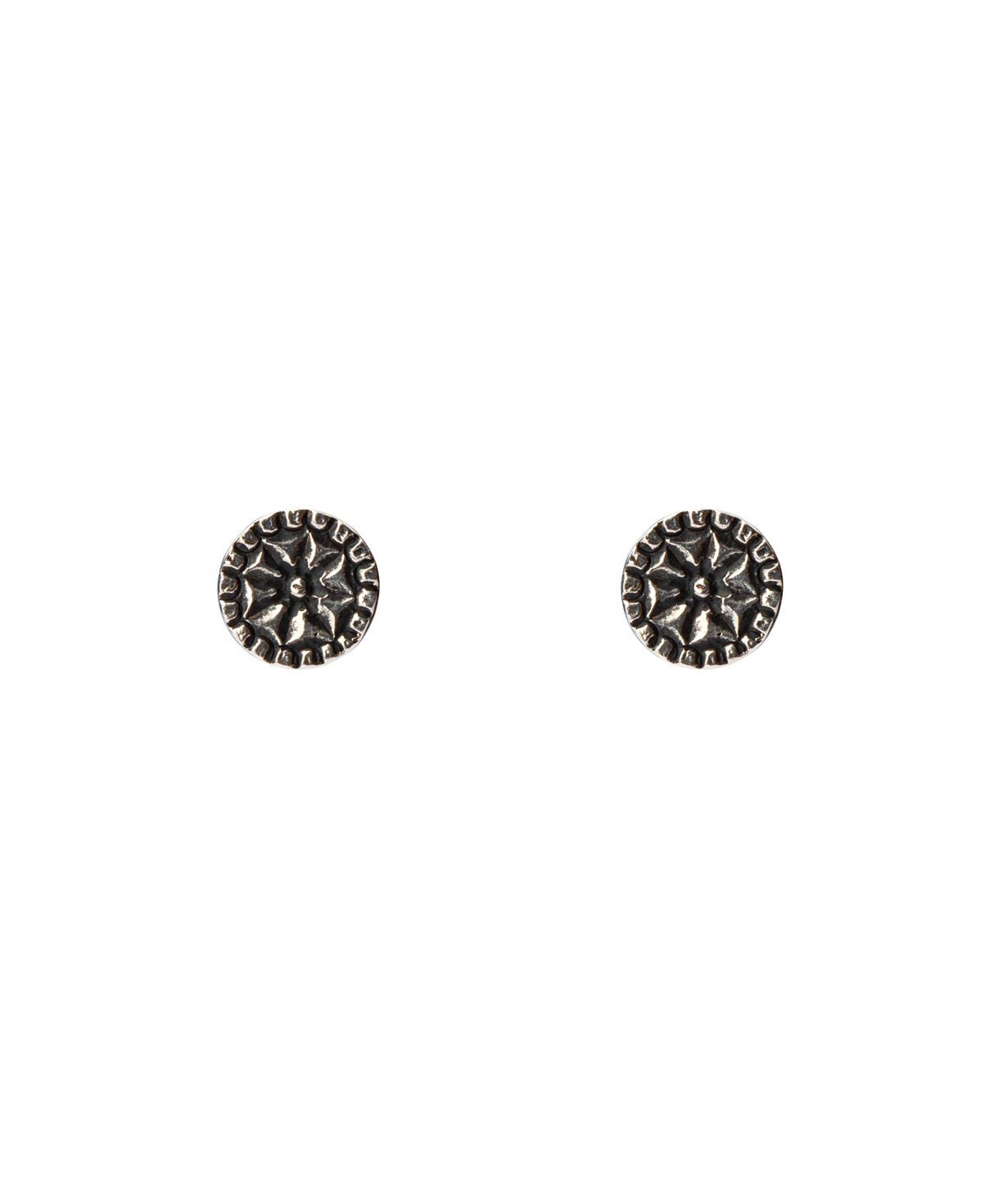 Earrings `DF Project`pattern silver №3