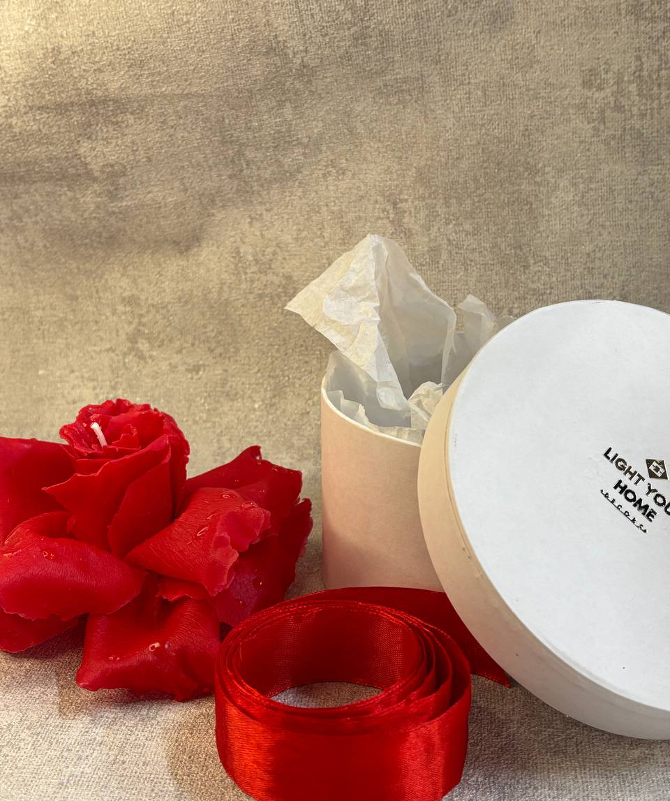 Candle «Light Your Home» Red Rose №3034