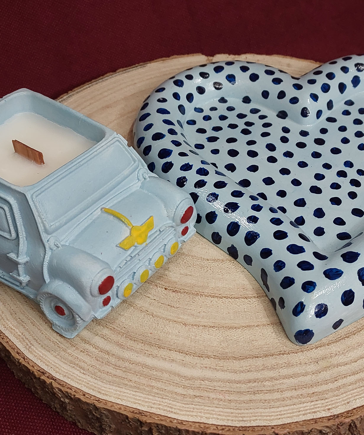 Подарочный набор «Blue Moon» свеча + подставка, ароматизированная