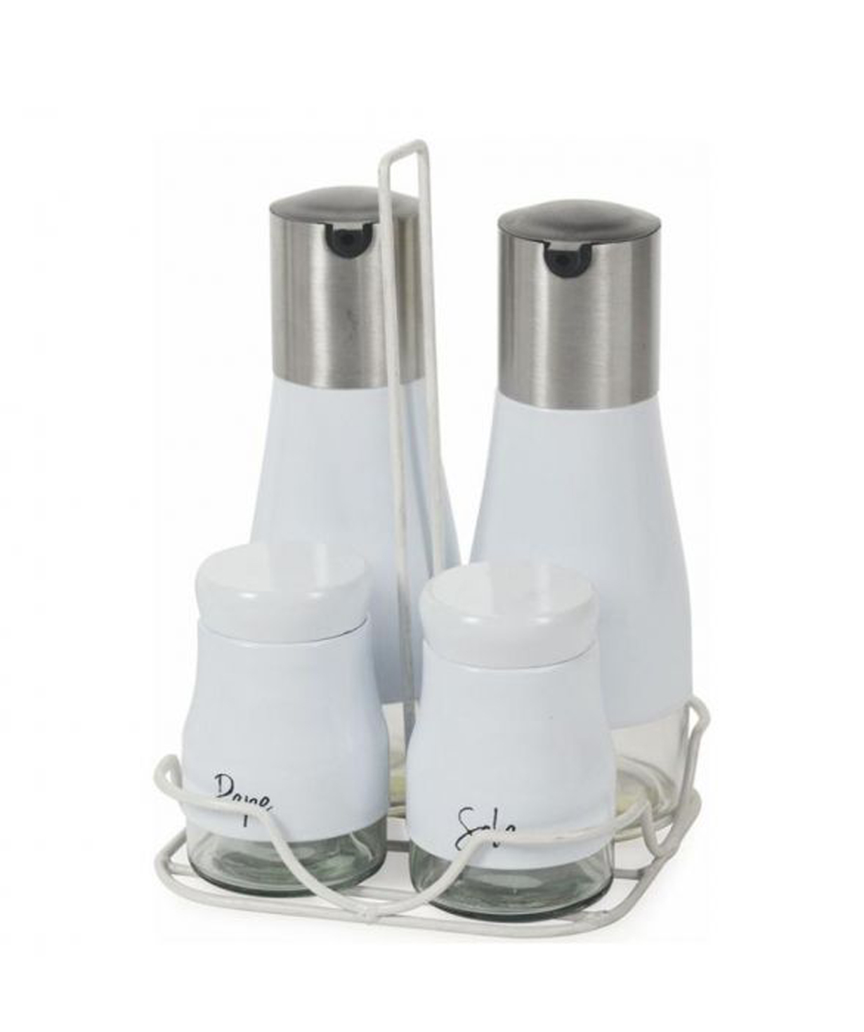 Salt Set with Stand `La Cucina Menage Bianco`