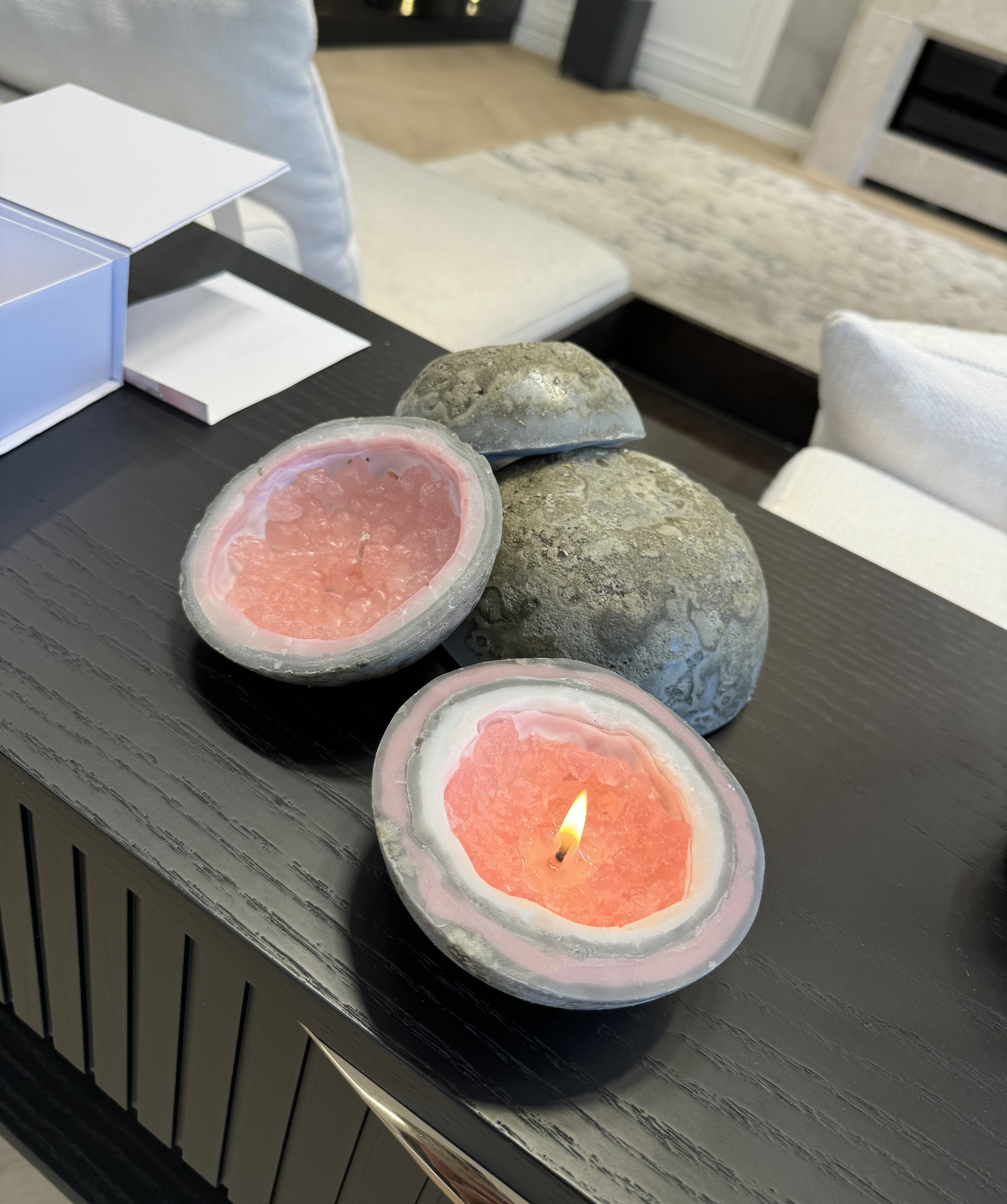 Candle «Light Your Home» Amethyst №3028 pink