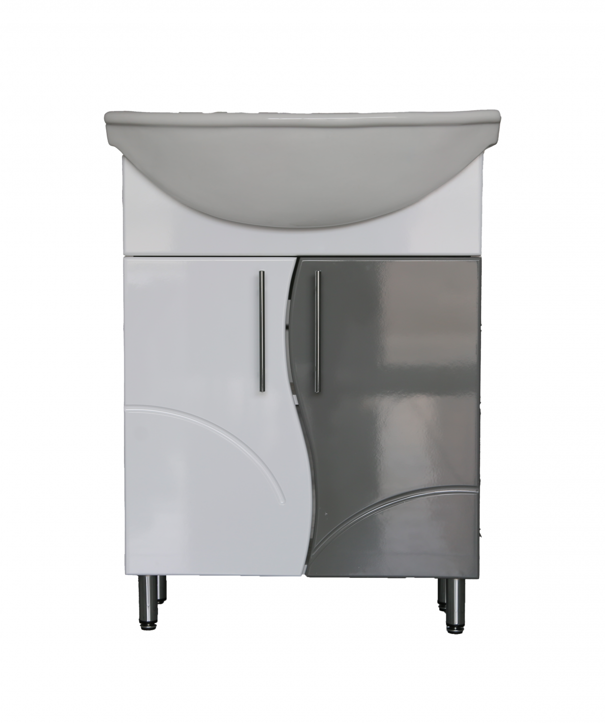 Perla լոգասենյակի PVC կահույք Alessandro, 518×690×270մմ, մոխրագույն փայլուն, առանց լվացարան