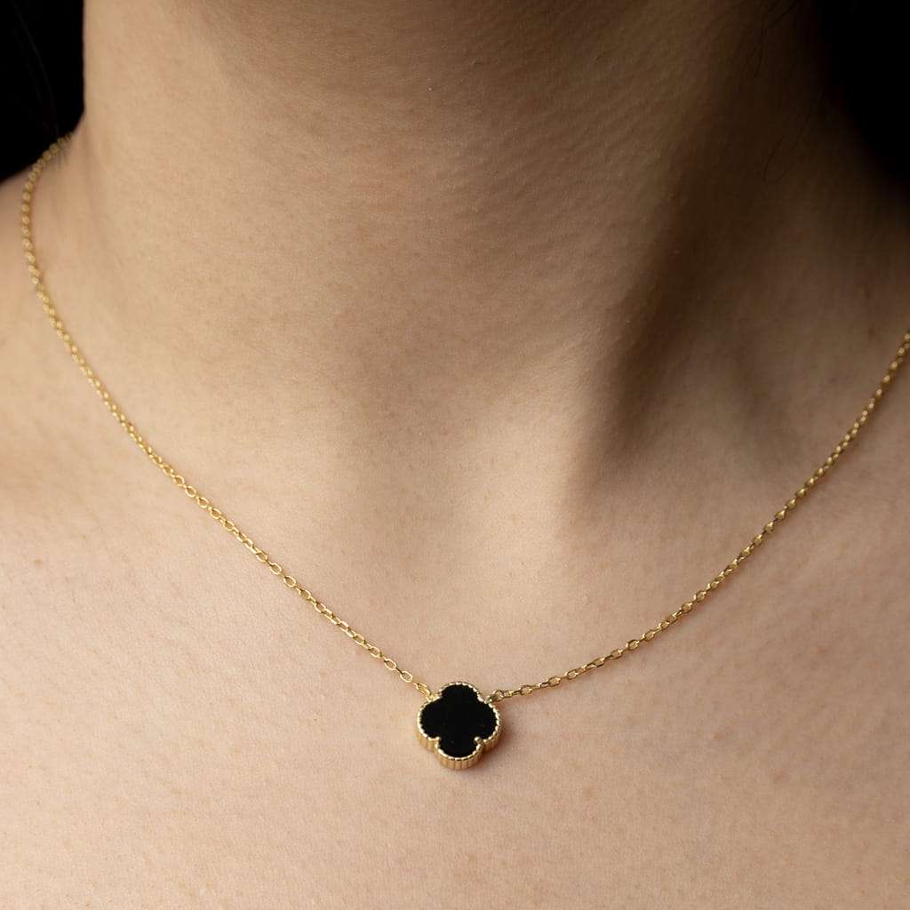 Silver necklace «SiaMoods» SN151BKGP