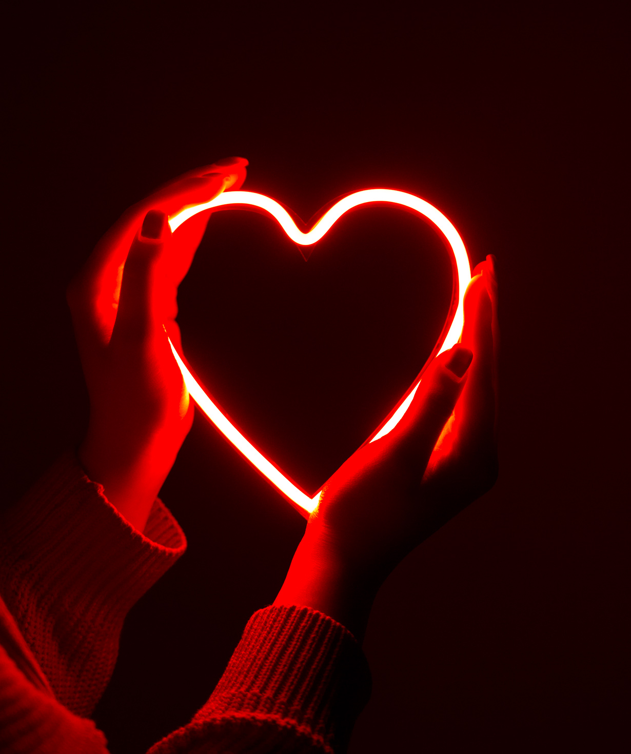 Лампа `Neon Signs` неоновая, красное сердце