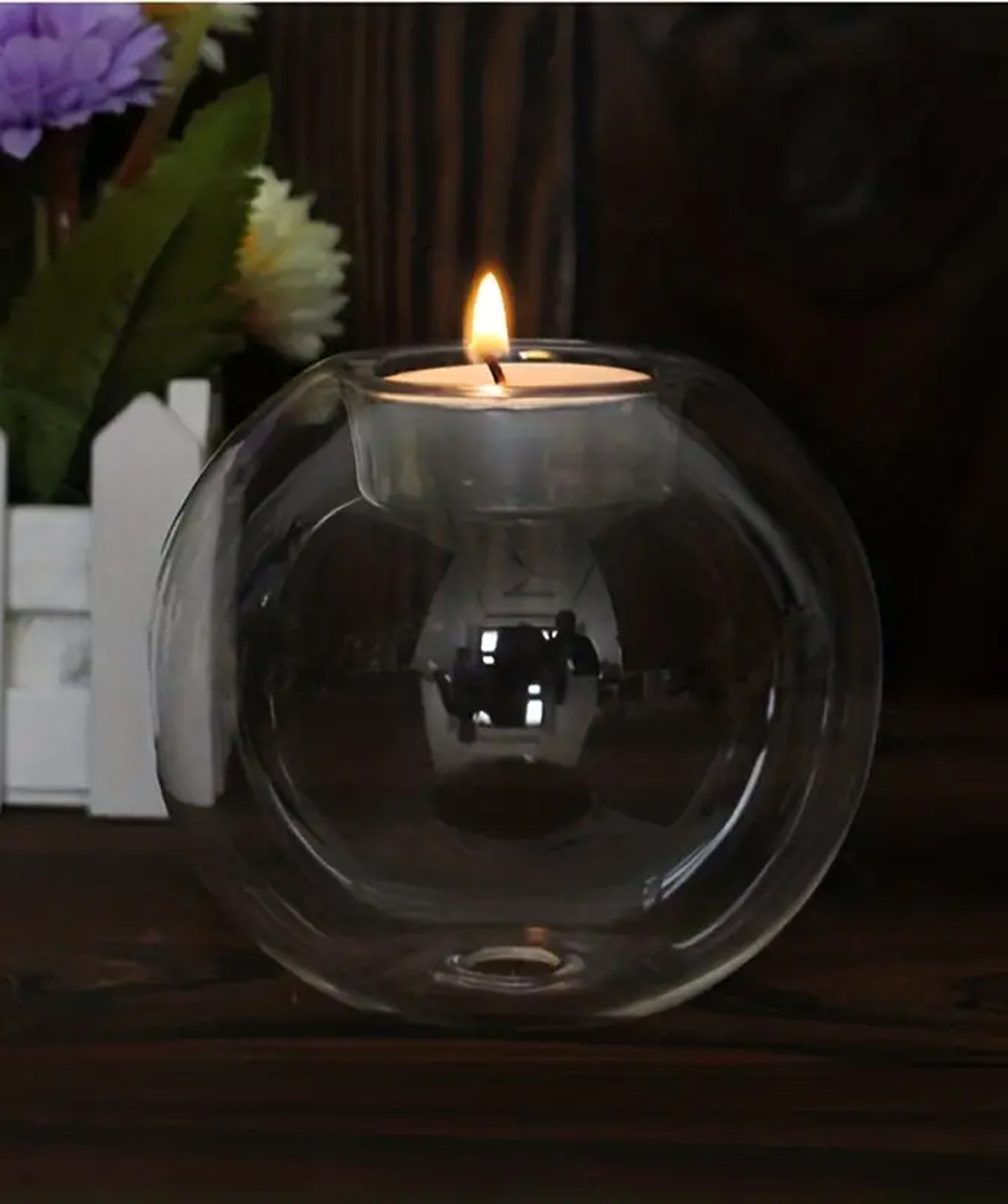 Glass candle holder «Gift Store» Elegant