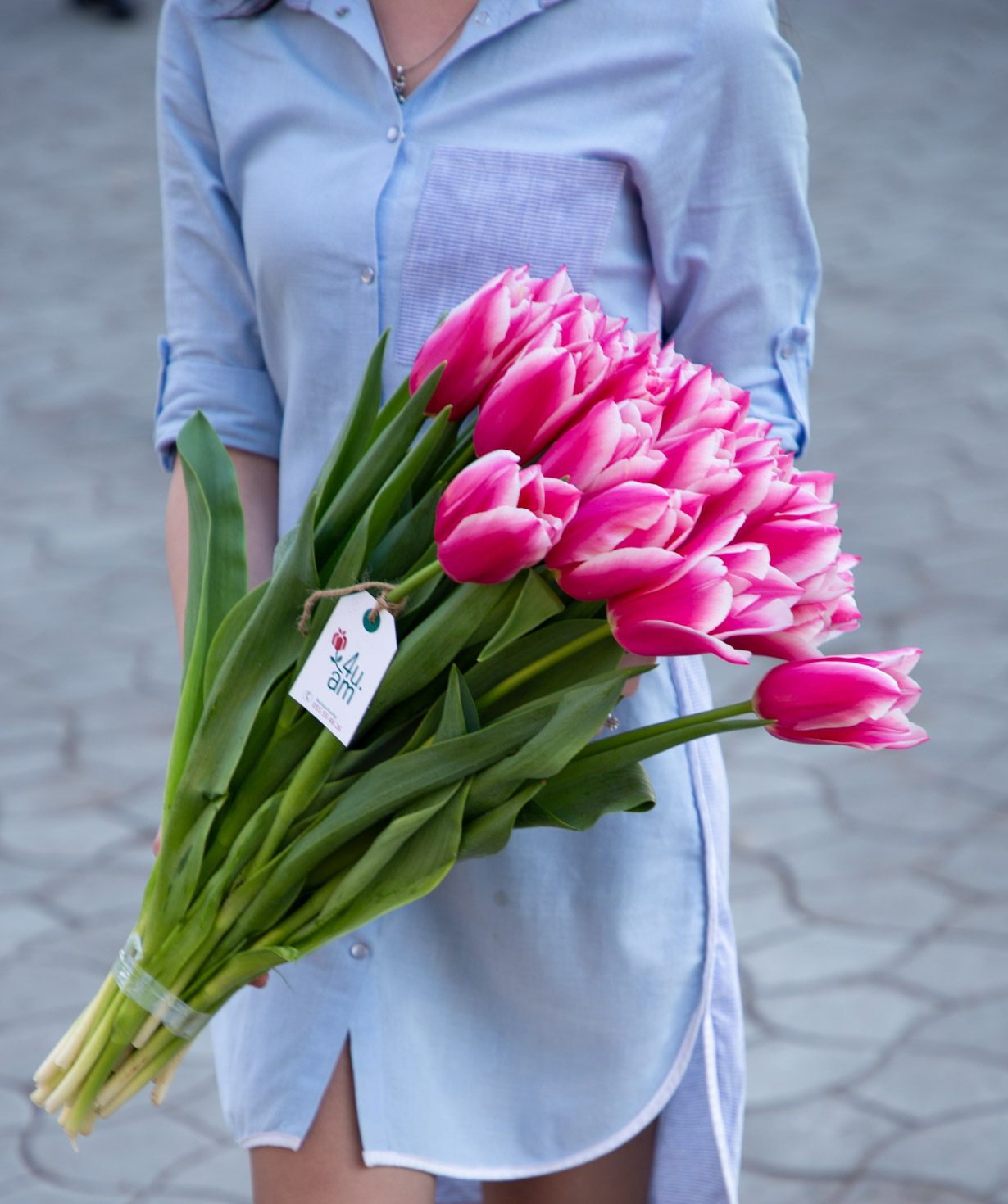 Букет `Кордел` с тюльпанами