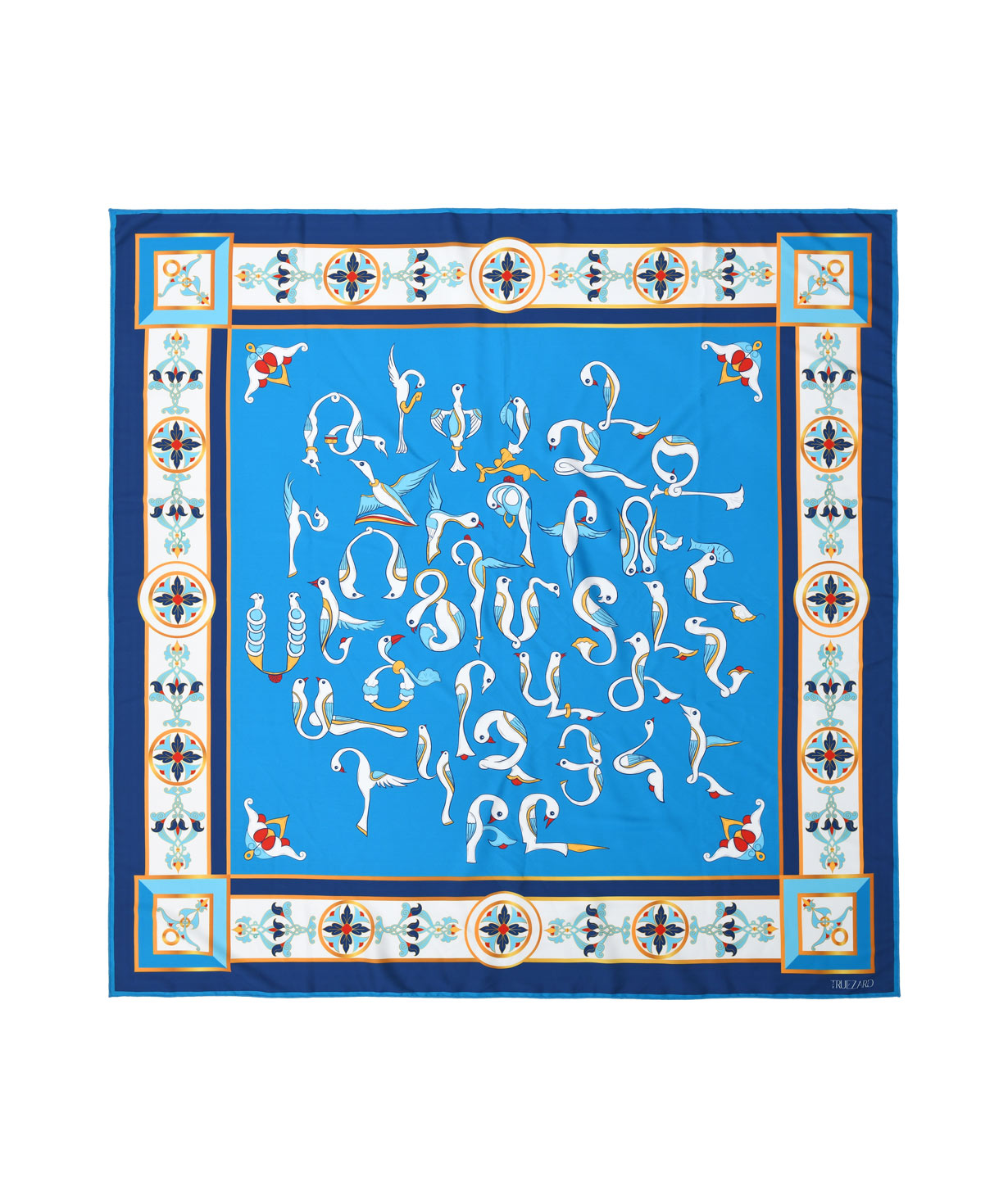 Scarf `Mashtotsyan` Blue ornament, medium