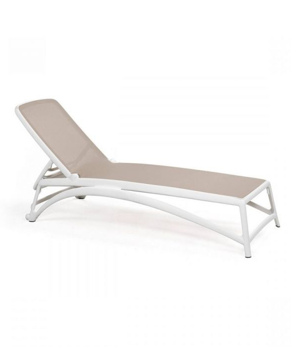 Chaise Lounge ''Atlantico'' white-tortora