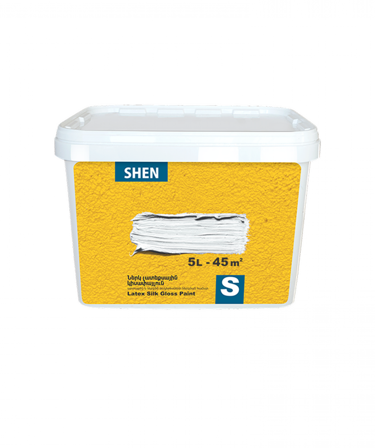 Ներկ լատեքսային կիսափայլ SHEN S, 5լ