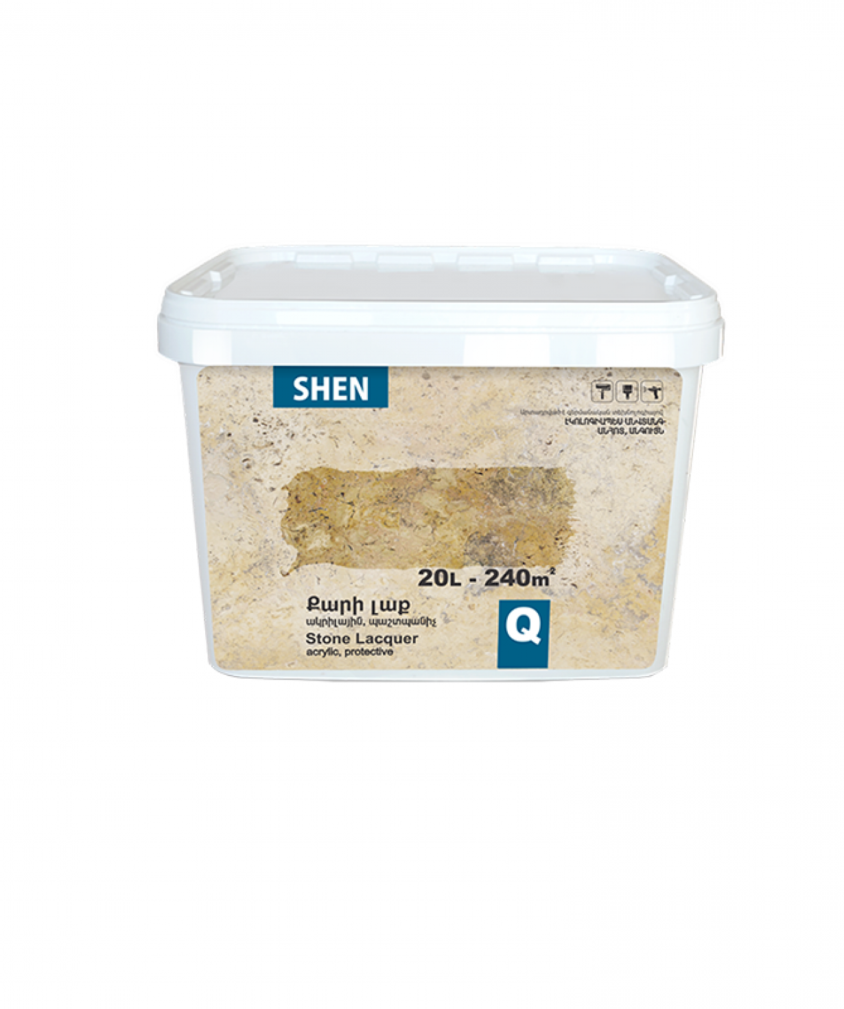 Լաք քարի ակրիլային 20լ SHEN
