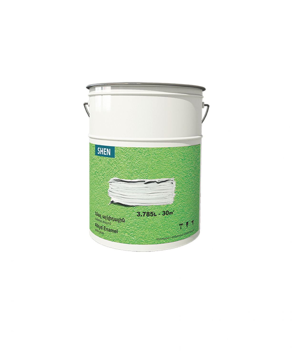 էմալ ալկիդային փայլուն սպիտակ 3.8լ SHEN