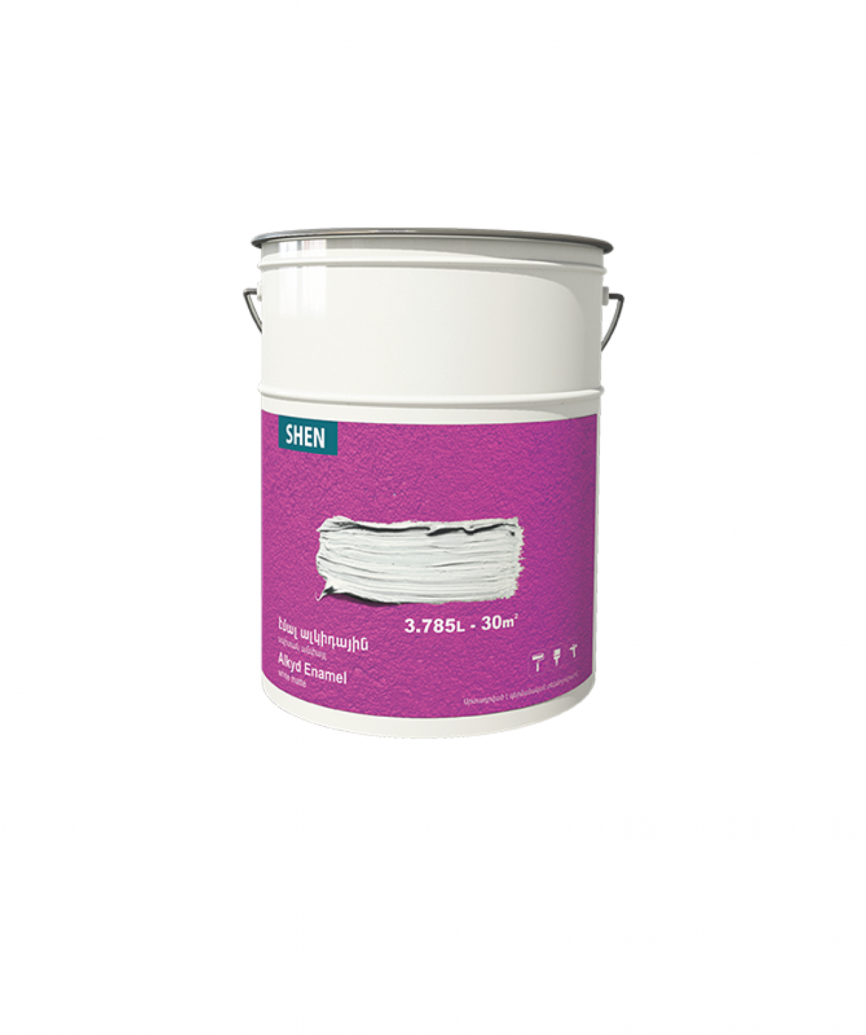 Էմալ ալկիդային սպիտակ անփայլ 20լ SHEN