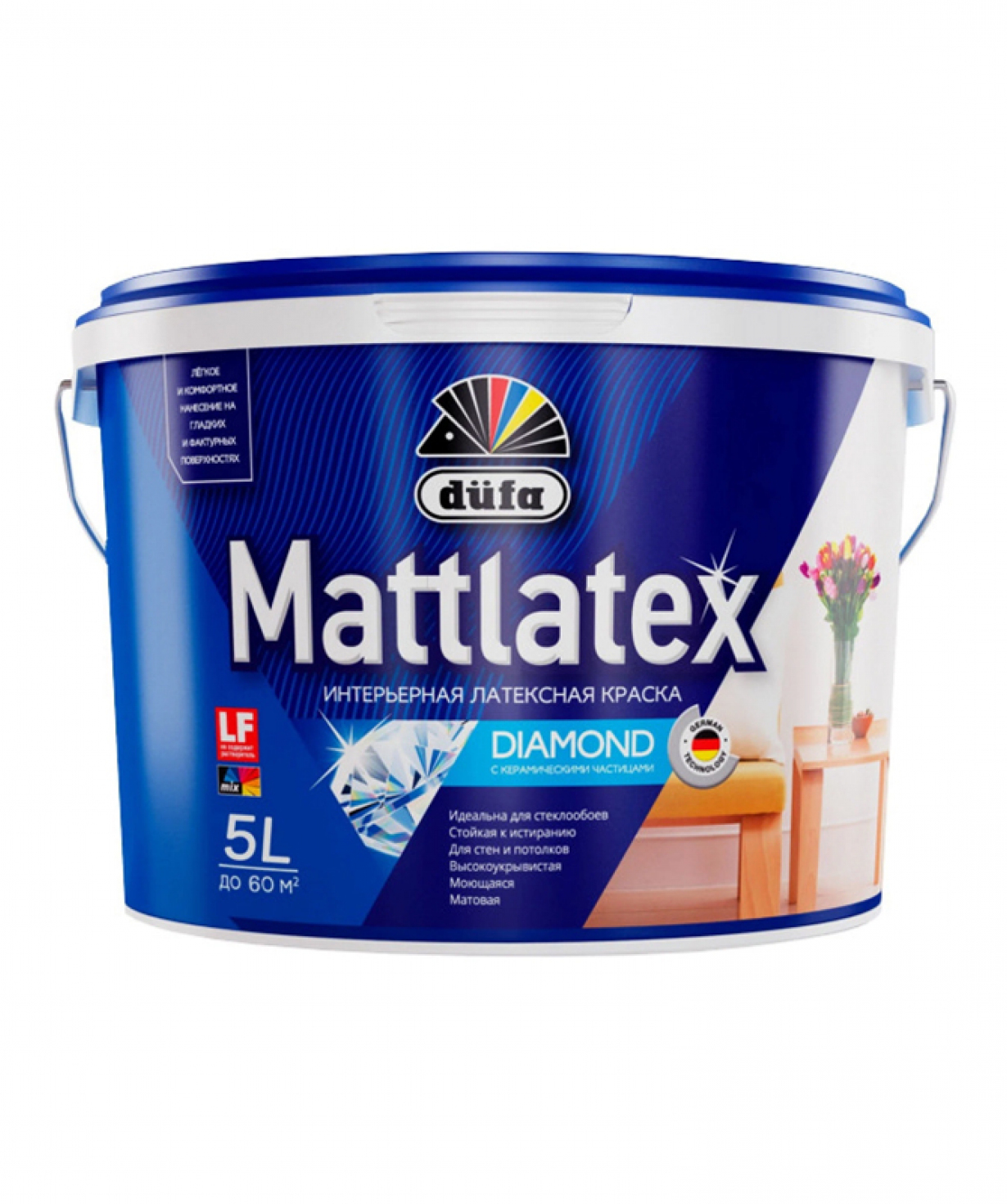 Ներկ լատեքսային լվացվող 5լ Dufa Mattlatex RD100