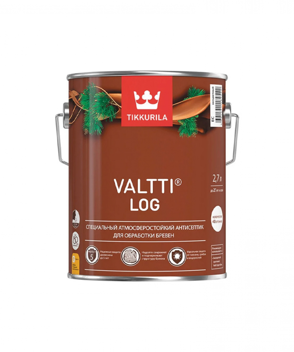 Հականեխիչ  հատուկ գերանների համար Tikkurila Valtti Log 2,7լ սոճին