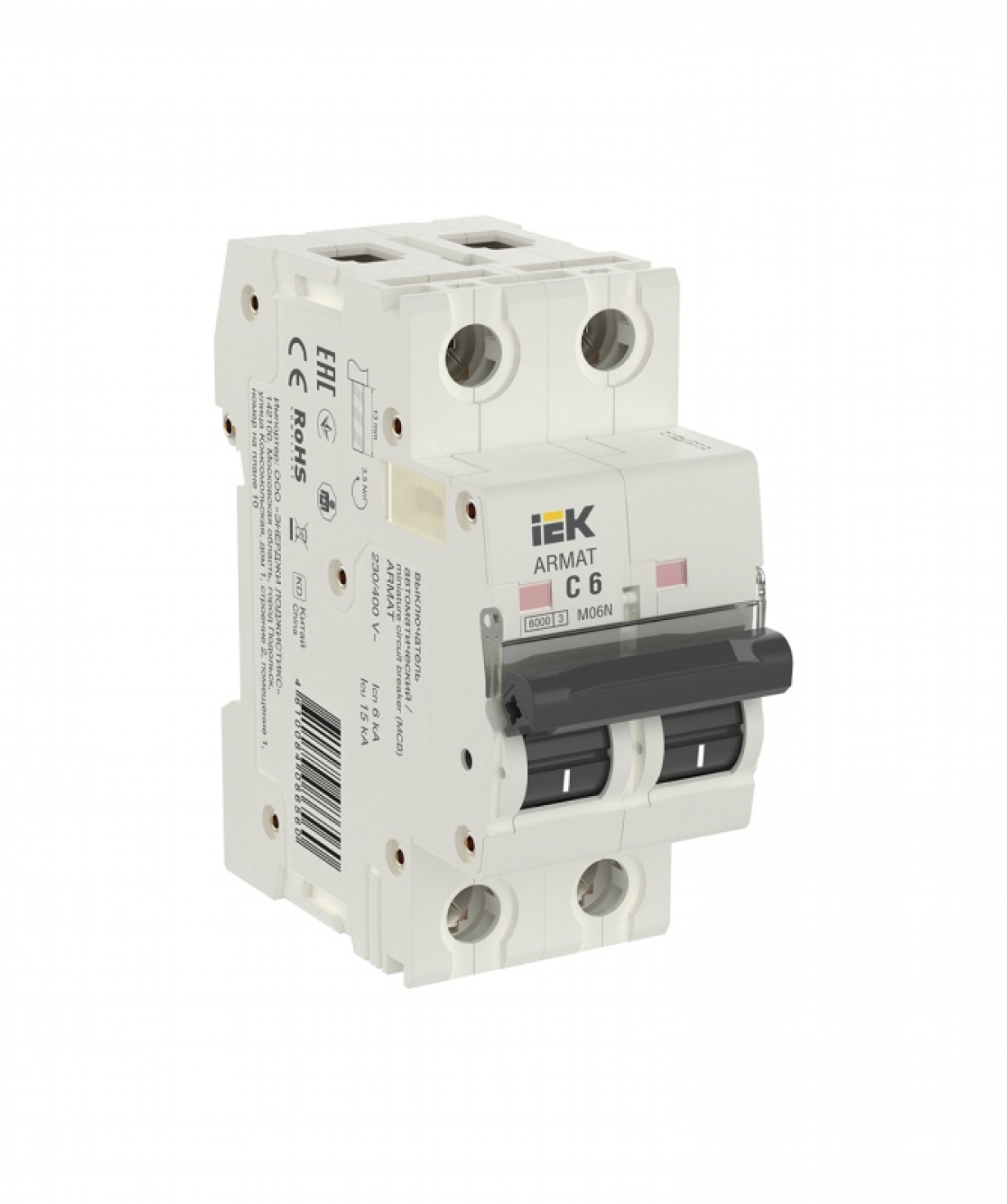 Անջատիչ ավտոմատ M06N   2P C 6A IEK