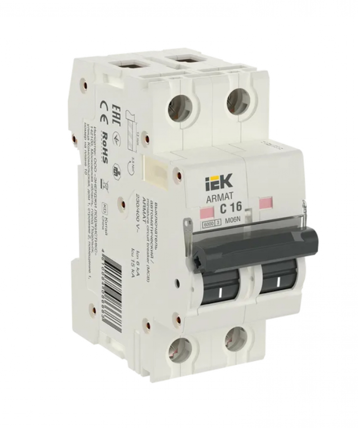 Անջատիչ ավտոմատ M06N 2P C 16 A IEK