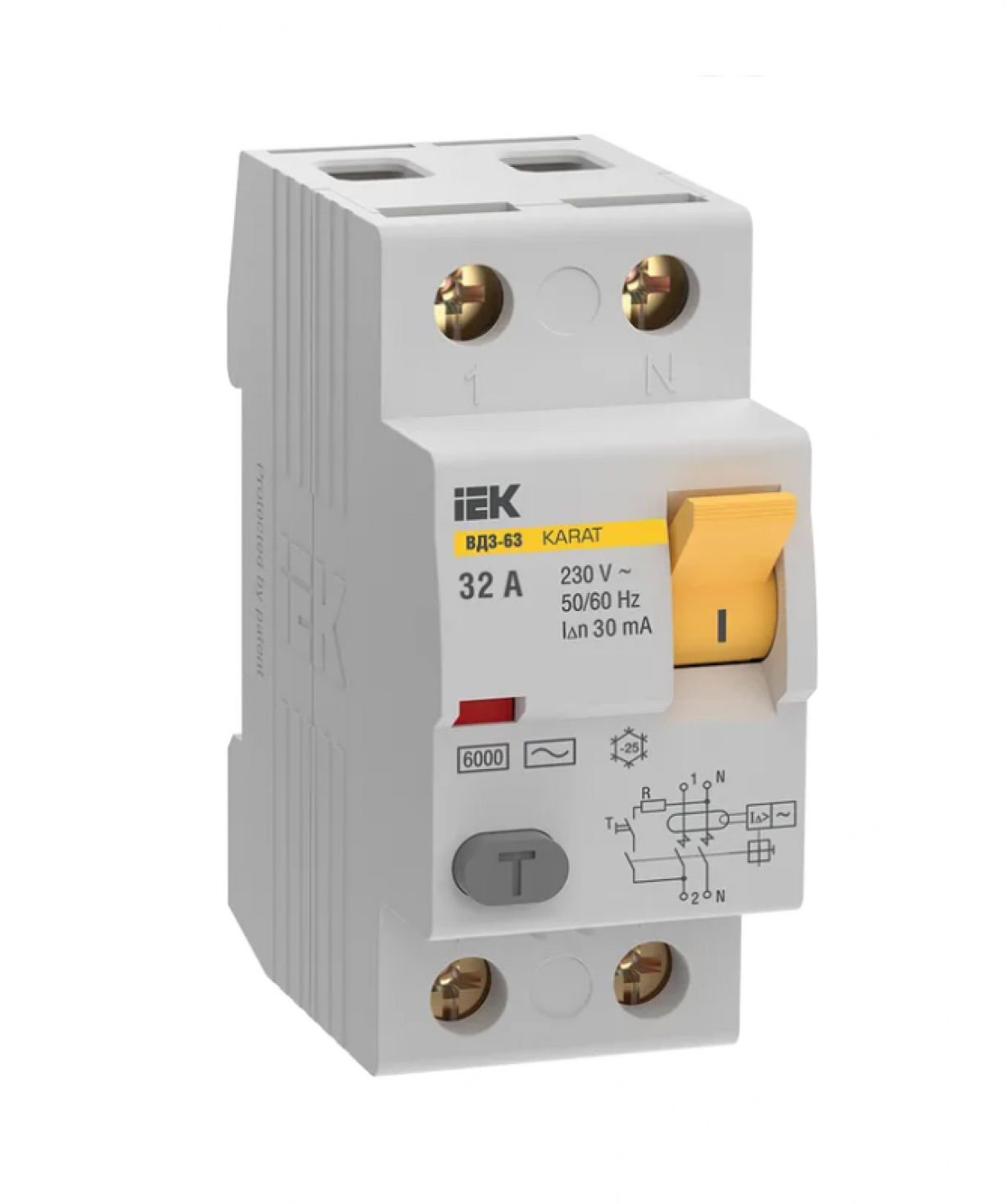 Պաշտպանական անջատման սարքավորում  (ՊԱՍ)   2P 32 A 30 mA IEK