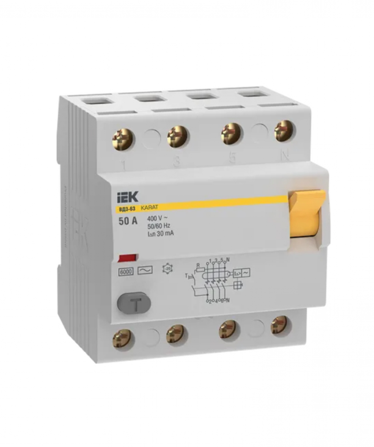 Պաշտպանական անջատման սարքավորում  (ՊԱՍ)   4P 50 A 30 mA IEK