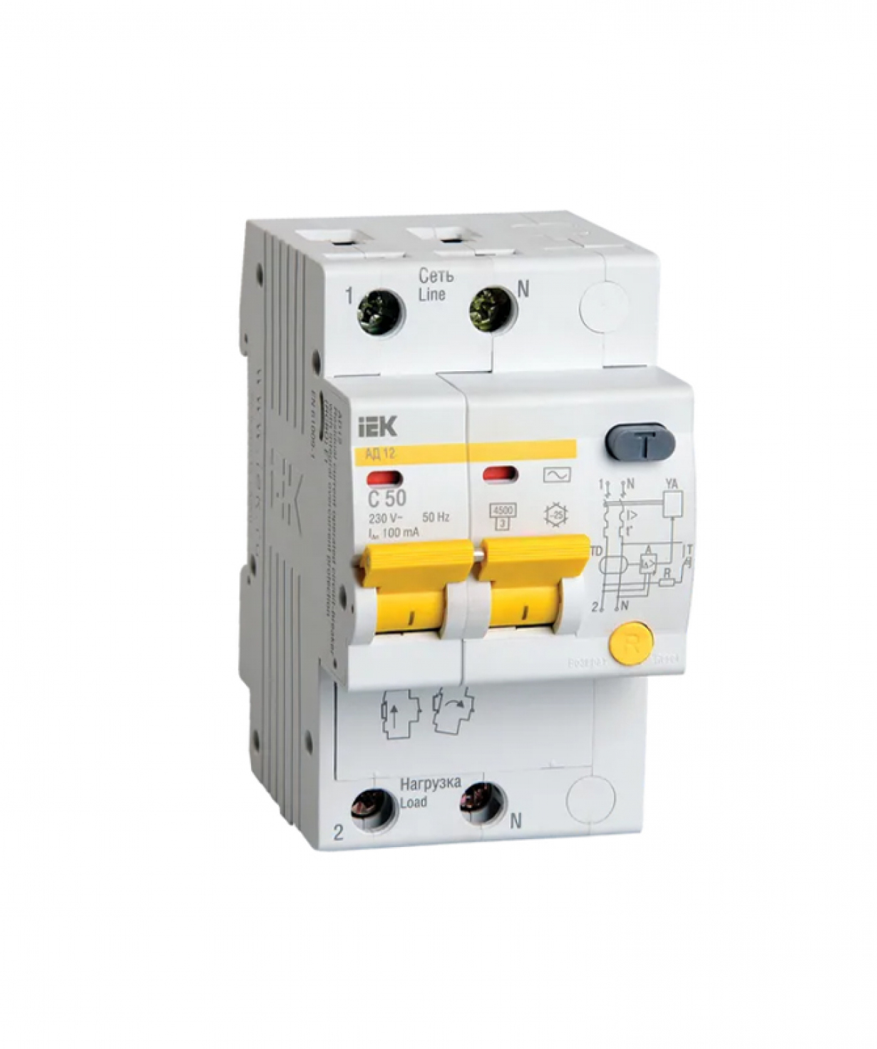 Դիֆերենցյալ անջատիչ ավտոմատ 2P C 50 A 30 ma IEK