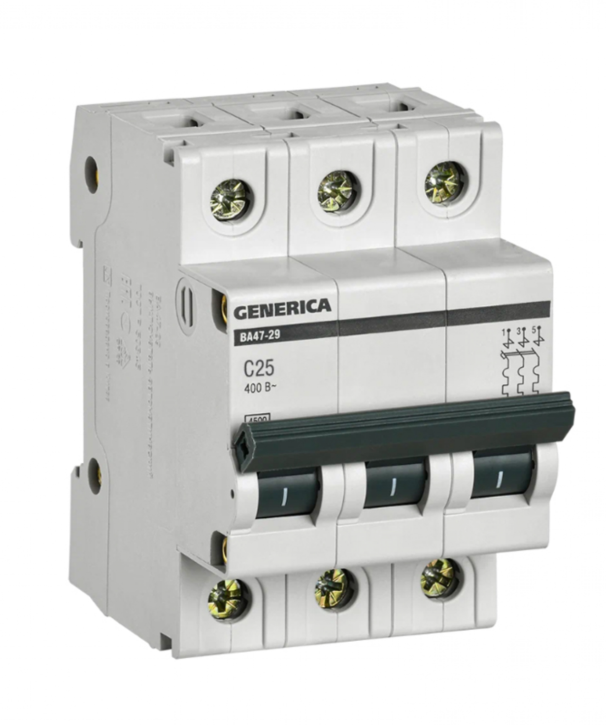 Ավտոմատ անջատիչ 3P C 25 A GENERICA IEK