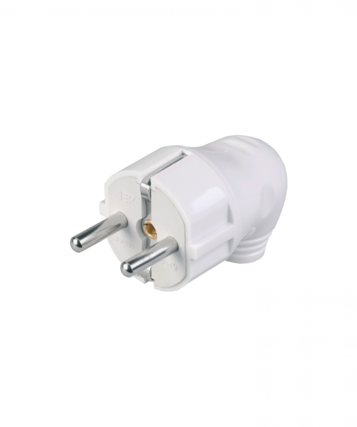 Խրոցակ անկյունային   սպիտակ  հողանցումով 16А IEK