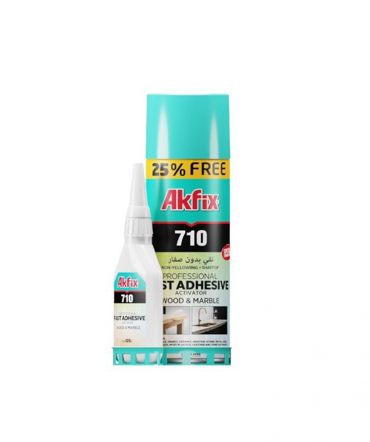 Սոսինձ էքսպրես քարի և մարմարի AKFIX 710, 200մլ+65գ