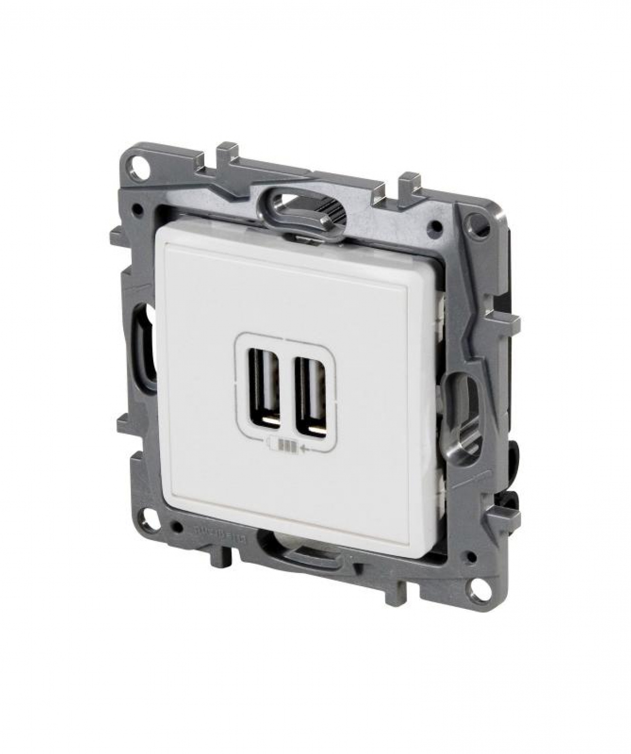 Վարդակ USB   2400մԱ, 5Վ,  250 Վ~ЕTIKA / NILOE Սպիտակ