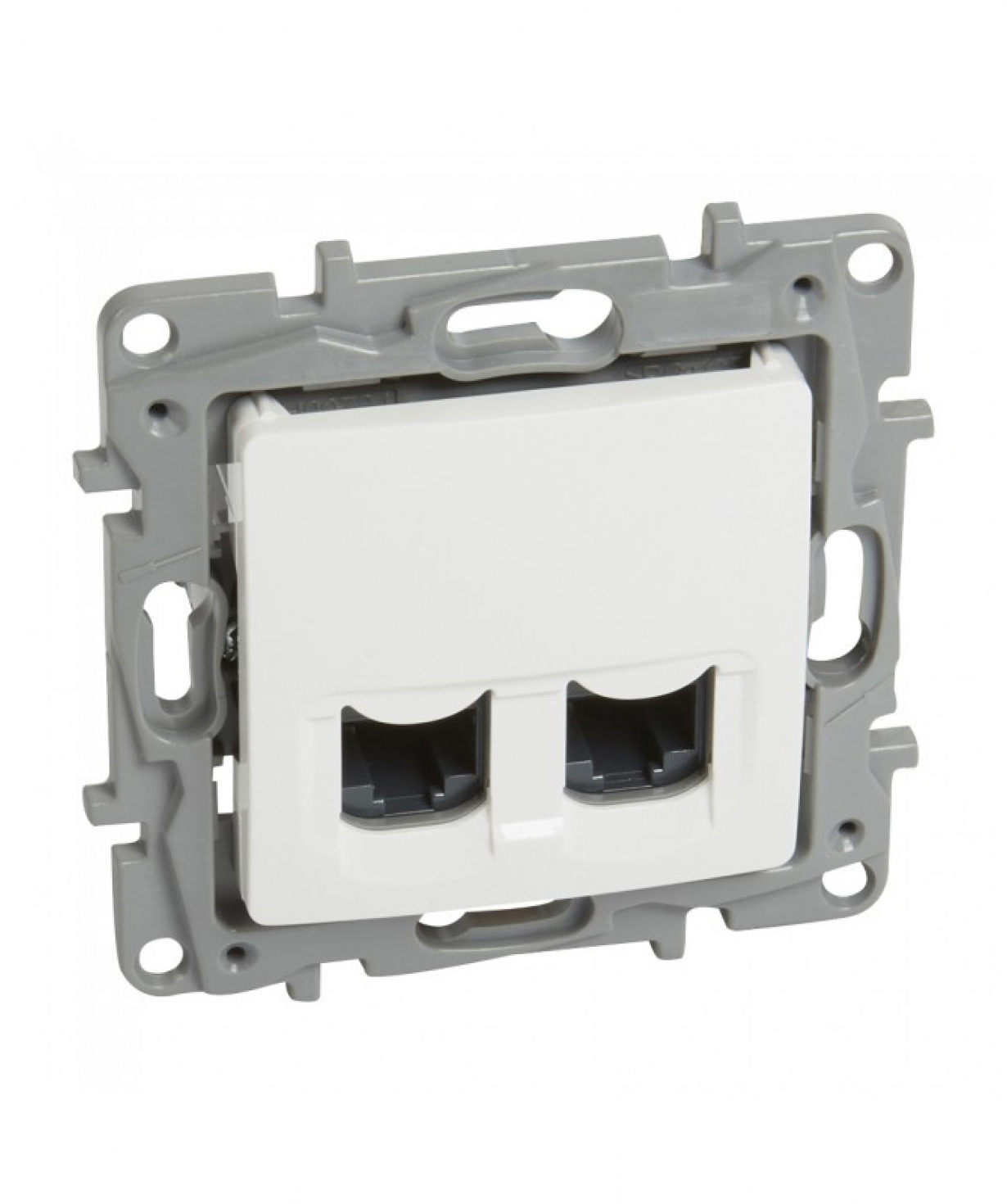 Վարդակ համակարգչ. երկու տեղանի RJ 45 cat 6 UTP  ЕTIKA / NILOE Սպիտակ