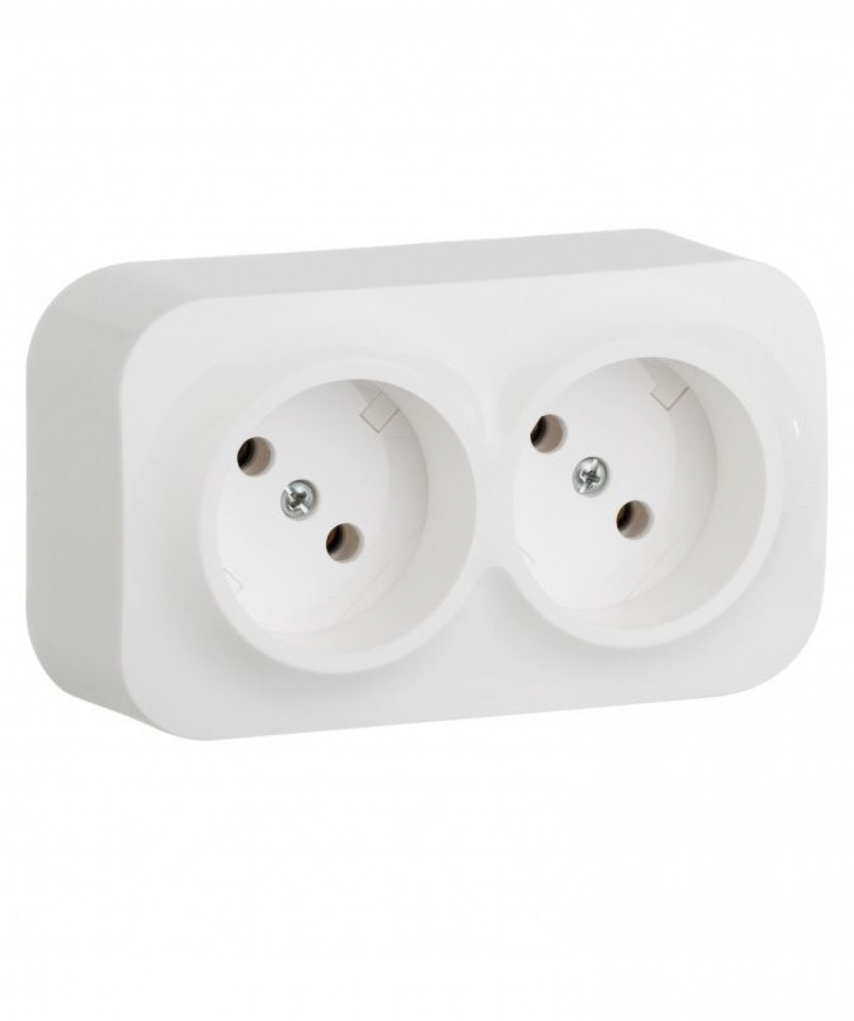 Վարդակ 2 x 2Բ 16Ա 250 Վ~ ЕTIKA / NILOE Սպիտակ