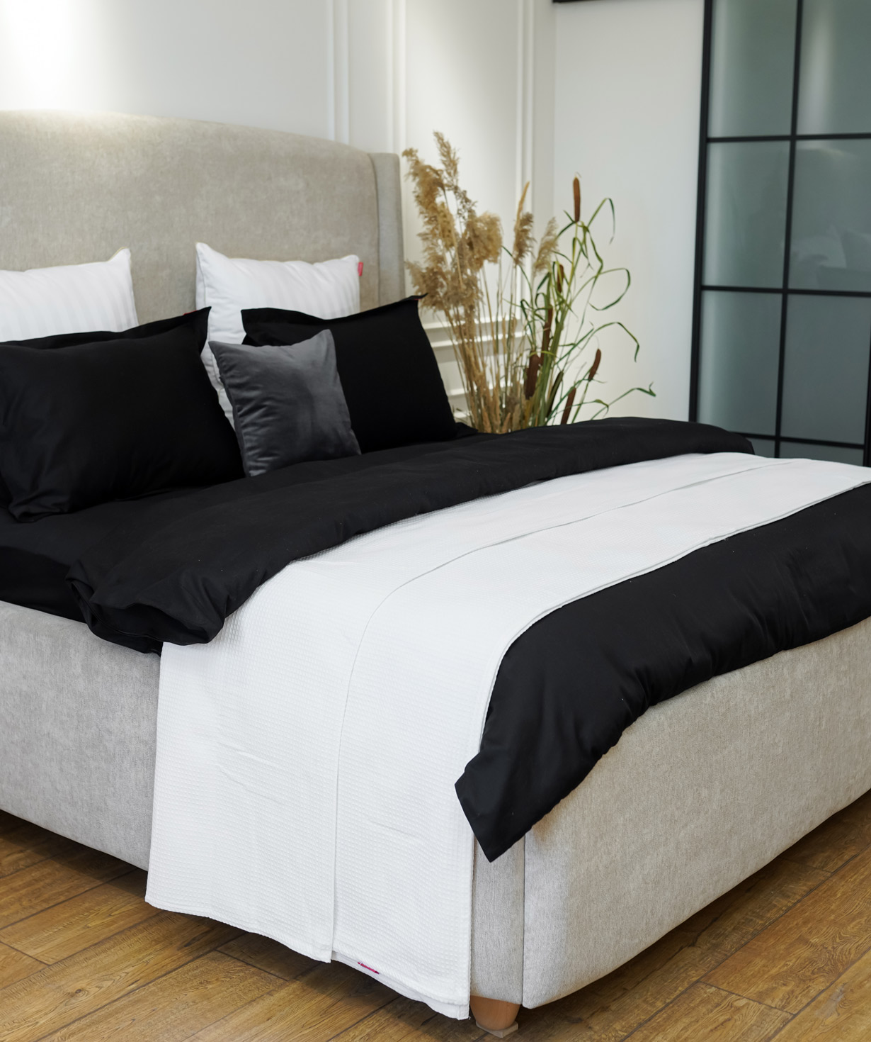 Bedding set «Jasmine Home» single, black