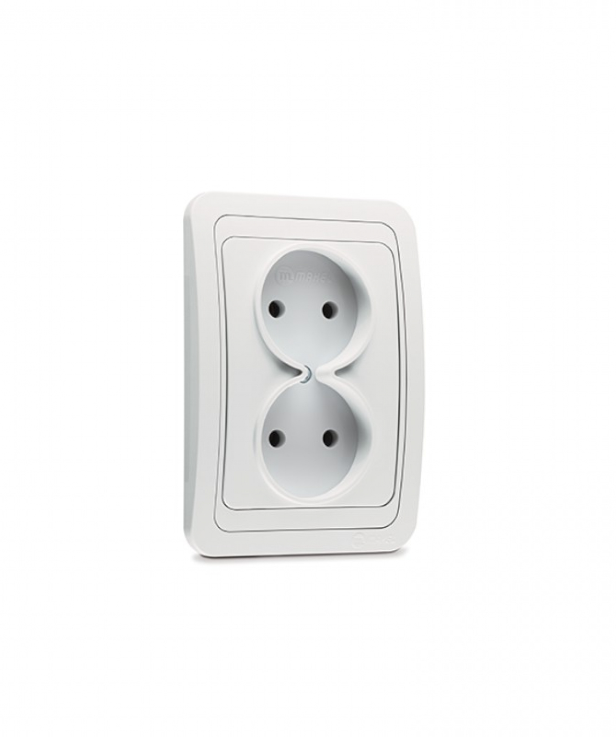 Վարդակ  երկտեղանոց ներկառուցվող  սպիտակ MAKEL MIMOZA